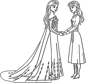 image pour coloriage Reine Des Neiges 2 enfant