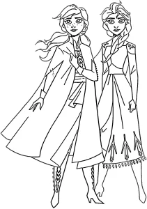 coloriage Reine Des Neiges 2 pour enfants à imprimer