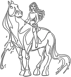 coloriage Reine Des Neiges 2 pour enfant de 8 ans