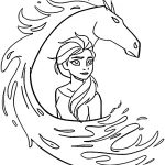 coloriage Reine Des Neiges 2 à imprimer pour enfant de 2 ans