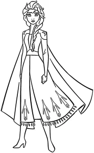 coloriage Reine Des Neiges 2 pour enfant de 7 ans