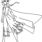 coloriage Reine Des Neiges 2 à imprimer pour enfant de 6 ans