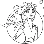 coloriage Reine Des Neiges 2 pour enfant de 4 ans