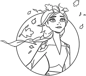 coloriage Reine Des Neiges 2 pour enfant de 4 ans