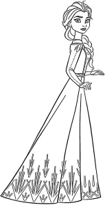 coloriage Reine Des Neiges 2 a colorier en ligne