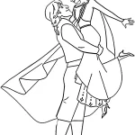 coloriage Reine Des Neiges 2 à imprimer pour enfant de 4 ans