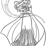coloriage Reine Des Neiges 2 pour enfants a imprimer