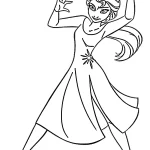 coloriage Reine Des Neiges 2 à imprimer pour enfant de 8 ans