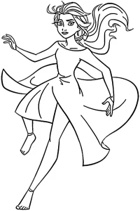 coloriage Reine Des Neiges 2 a dessiner et imprimer
