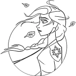coloriage Reine Des Neiges 2 à imprimer pour enfants
