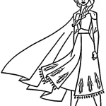 coloriage Reine Des Neiges 2 à imprimer pour enfant de 7 ans