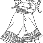 coloriage Reine Des Neiges 2 pour enfant de 8 ans