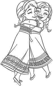 coloriage Reine Des Neiges 2 pour enfant de 8 ans