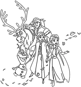 coloriage Reine Des Neiges 2 à imprimer pour enfant de 9 ans