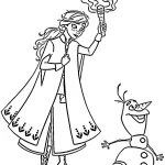 coloriage Reine Des Neiges 2 pour enfants à imprimer