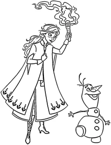 coloriage Reine Des Neiges 2 pour enfants à imprimer