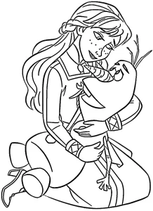 coloriage Reine Des Neiges 2 à imprimer pour enfant de 9 ans