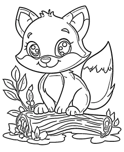 coloriage Renard pour enfant à imprimer