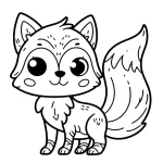 image de coloriage Renard pour enfant