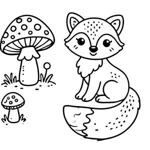 coloriage Renard pour enfant de 3 ans