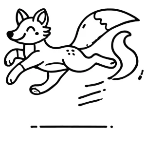 coloriage Renard pour enfant de 2 ans