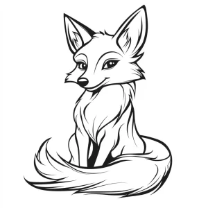 coloriage Renard a telecharger