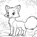 coloriage Renard gratuit pour enfants