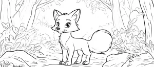 coloriage Renard gratuit pour enfants