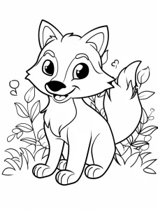 coloriage Renard pour enfant de 3 ans