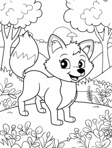 coloriage Renard à imprimer pdf gratuit