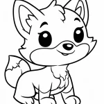 coloriage Renard pour enfant de 3 ans