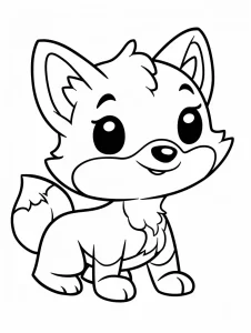 coloriage Renard pour enfant de 3 ans