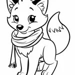 coloriage Renard pour bebe a imprimer