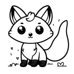 coloriage Renard pour enfant de à imprimer