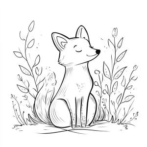 coloriage Renard pour enfant