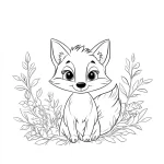 coloriage Renard pour enfant de 5 ans