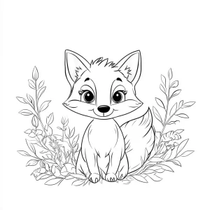 coloriage Renard pour enfant de 5 ans
