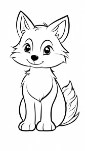 coloriage Renard de pour enfants