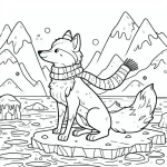 coloriage Renard à imprimer a4