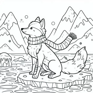 coloriage Renard à imprimer a4