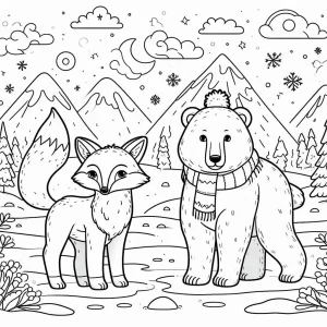 coloriage Renard a imprimer pour enfant de 4 ans