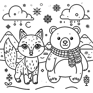coloriage Renard pour enfant de 7 ans