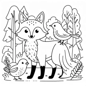 a imprimer coloriage Renard gratuit