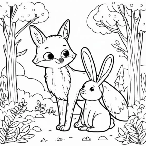 coloriage Renard à imprimer pour enfant de 7 ans
