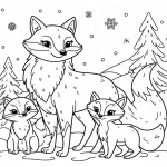 coloriage Renard à imprimer pour enfant de 8 ans