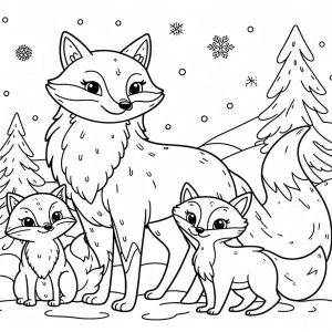 coloriage Renard à imprimer pour enfant de 8 ans