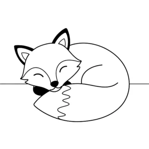 coloriage Renard endormi à imprimer pour enfant de 12 ans
