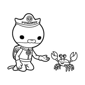 télécharger coloriage Shellington et le Crabe gratuit