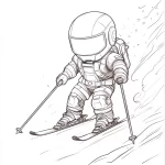 coloriage Ski pour enfant de 5 ans