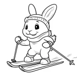 imprimer coloriage Ski gratuit